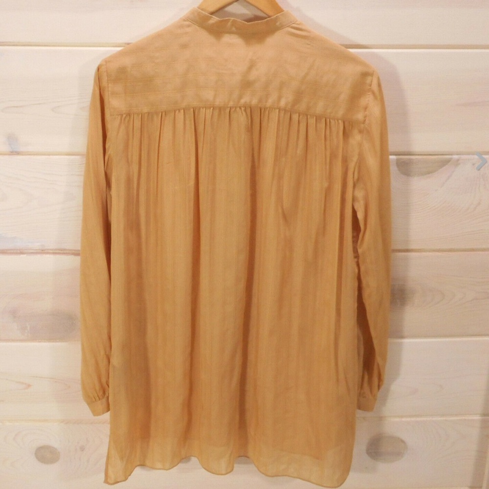 MASSIMO DUTTI × ZARA Italian Designed Mulberry Silk Blouse - Picture 3 of 7